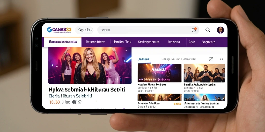 Antarmuka pengguna <strong>GANAS33</strong> yang menarik dengan berita selebriti terbaru.
