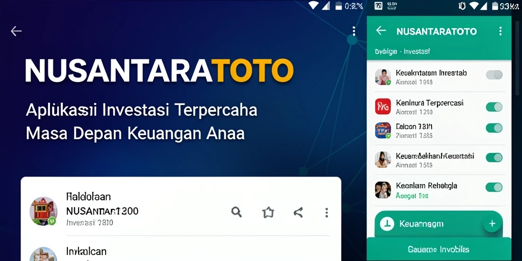 Tampilan antarmuka NUSANTARATOTO yang modern dan fungsional.
