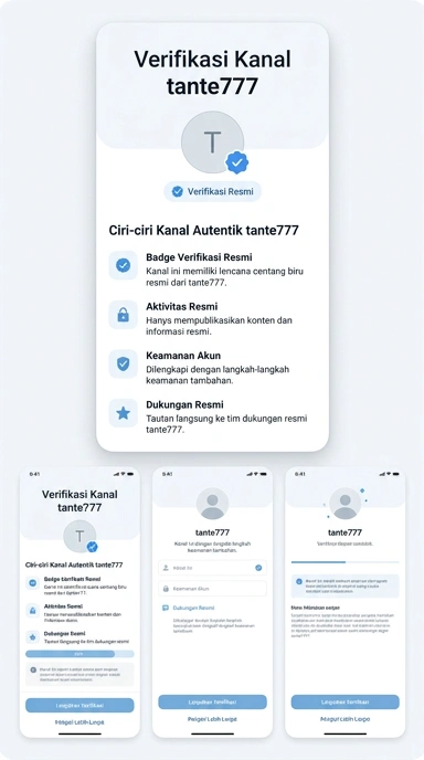 Tampilan kanal resmi tante777